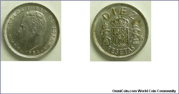 10 pesetas
Juan Carlos I
M mint mark (Madrid)