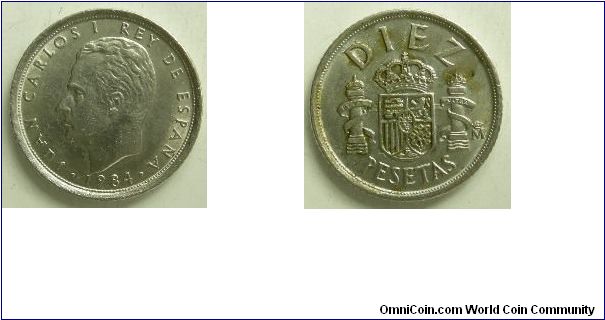 10 pesetas
Juan Carlos I
M mint mark (Madrid)