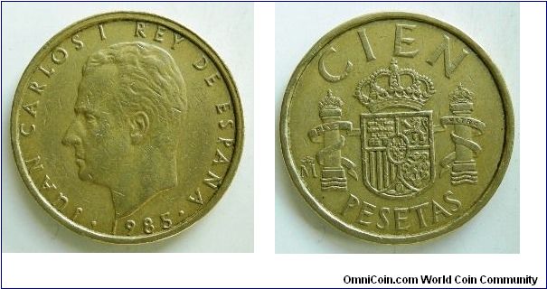 100 pesetas,
Juan Carlos I,
M mint mark (Madrid)