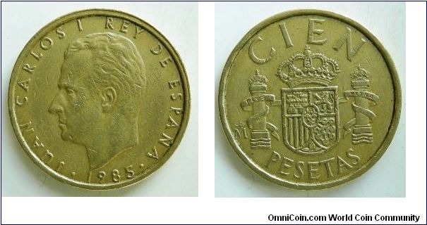 100 pesetas,
Juan Carlos I,
M mint mark (Madrid)
