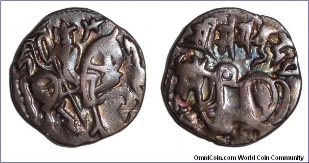 KABUL-GANDHARA~AR Drachm 870-1008 AD.