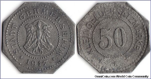 Germersheim 50 pfenning 1917 (notgeld)