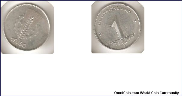 East German 1 Pfennig