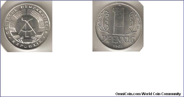 East Germany 1 Pfennig