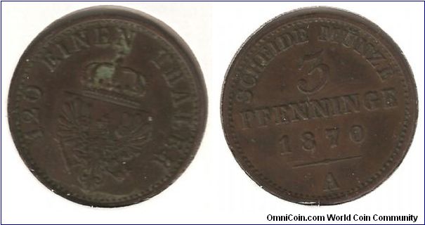 3 Pfennige Prussia