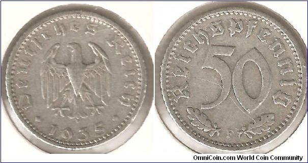 50 Reichspfennig F