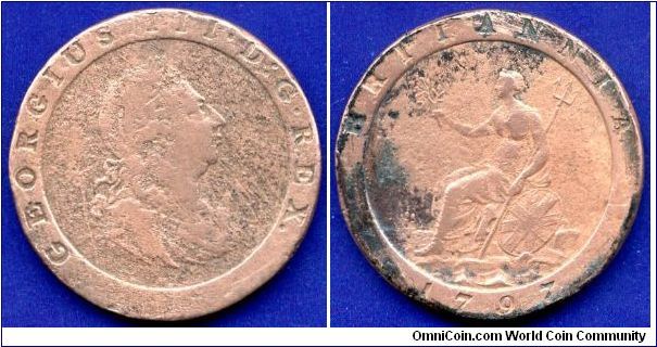 Penny.
George III (1760-1820).


Cu.