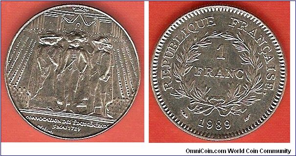 1 franc
200th anniversary of Estates General
nickel