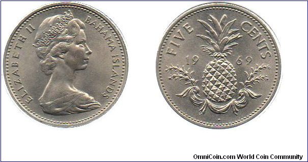 1969 5 cents