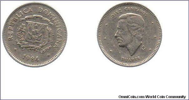 1984 10 centavos - Duarte