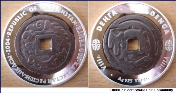 500 Tenge - Denga - 31.1 g Ag .925 Proof - mintage 5,000