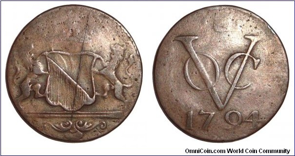 DUTCH EAST INDIES~1 Duit 1794. United East India Company.