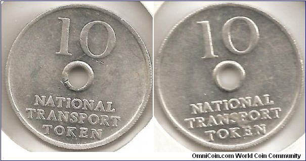 British 10 Pence National Transport Token