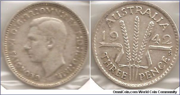 Threepence S mintage: 8,000,000