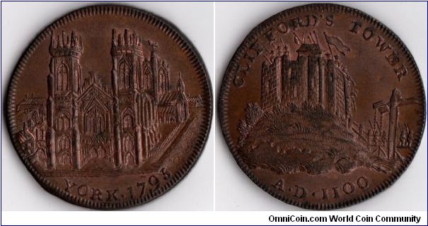 A York Half Penny conder token dated 1795