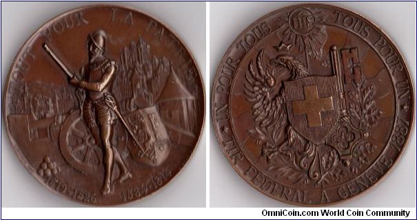 Swiss Shooting Medal - Geneva 1887