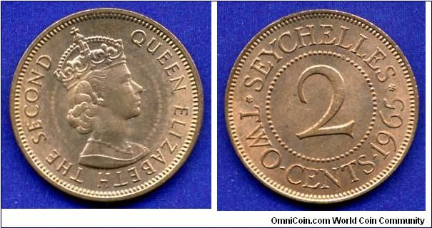 2 cents.
Elizabeth II.
Mintage 20,000 units.


Br.