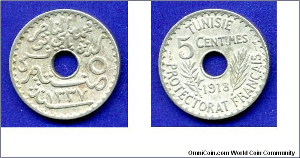 5 centimes.
Tunise Protectorat Francais.


Cu-Ni-Zn.