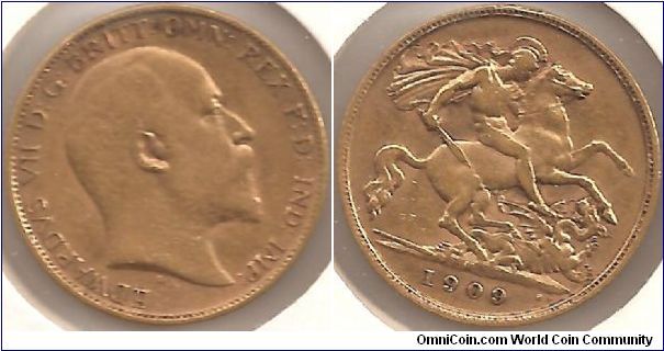 Half Sovereign M mintage:186,094