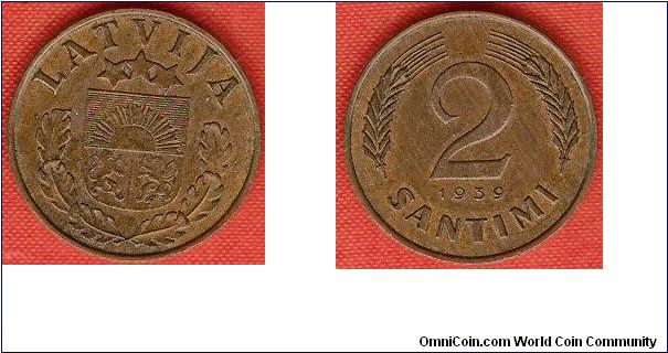 First Republic
2 santimi
bronze