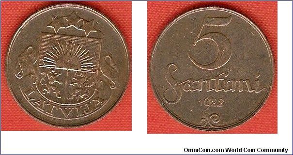 First Republic
5 santimi
bronze