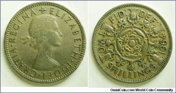 Florin (2 Shillings), 
Elizabeth II, 
Spink ref:4146