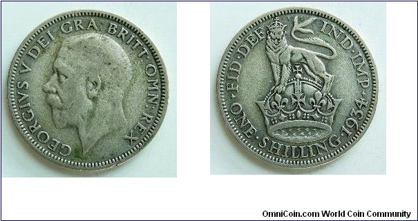 1 Shilling, 
George V, 
Spink ref:4039