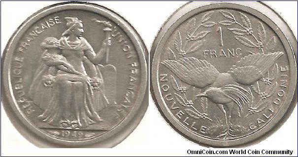 1 Franc New Caledonia