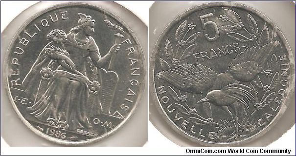 5 Francs New Caledonia