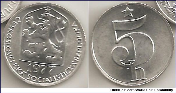 5 Haleru Czechoslovakia