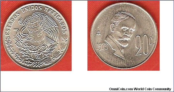 Estados Unidos Mexicanos
20 centavos
Francisco Madero
copper-nickel