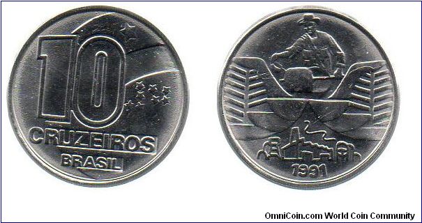 1991 10 Cruzeiros