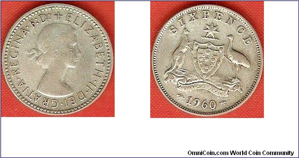 6 pence
Elizabeth II, queen
0.500 silver