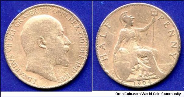 Half penny.
Edward VII (1901-1910).


Br.