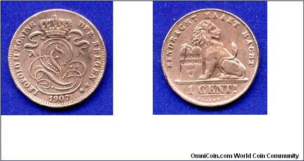 1 centim.
Leopold II (1865-1909) Koning Der Belgen.


Br.