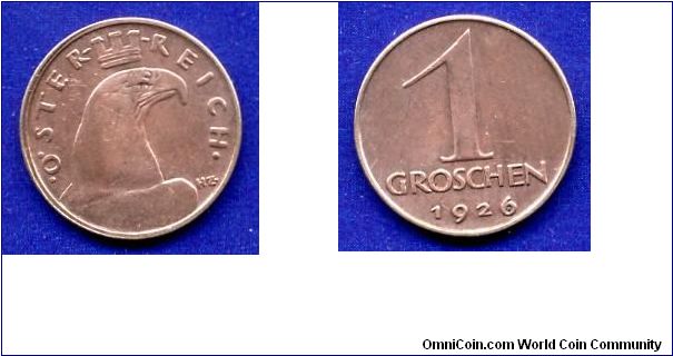1 groschen.
Austrian Republica.
After-reform coinage.


Br.