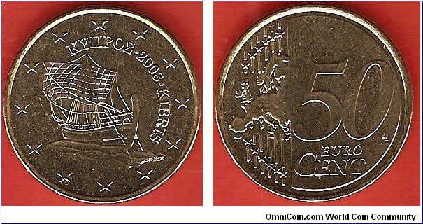 50 eurocent
antique ship