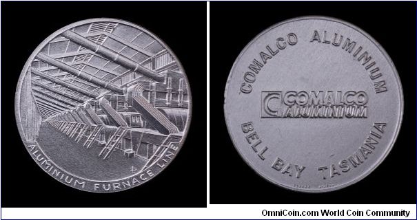 Aluminum Furnace Line medal from Bell Bay, Tasmania.