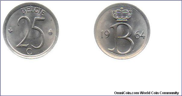1964 25 centimes - Dutch Legend