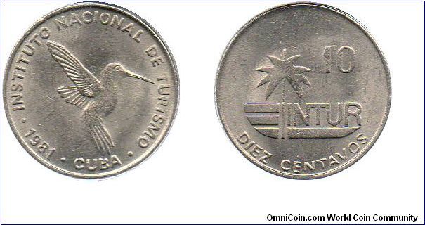 1981 10 centavos - Tourist coinage