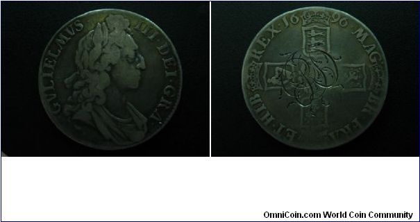 William III Crown with inscribed R on the reverse.
(really good Fine)