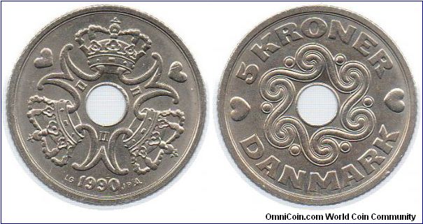 1990 5 Kroner