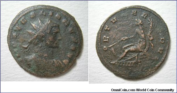 AURELIAN - Antoninianus - Mediolanum mint - Obv.: IMP AVRELIANVS AVG radiate cuirassed bust right - Rev.: FORTVNA REDVX - Fortuna seated left holding rudder and cornucopia