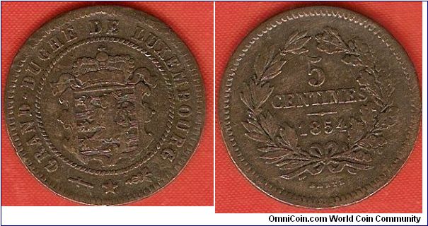 5 centimes
bronze
Utrecht Mint