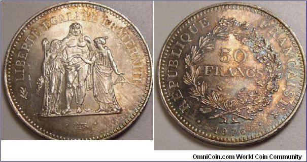 1976 50 Francs silver France