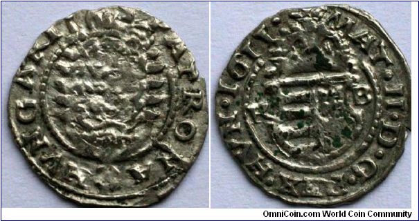 1  DENAR coin 1611 King Matthias II Madonna and child with rays