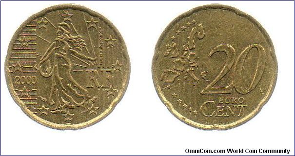 2000 20 Euro cents