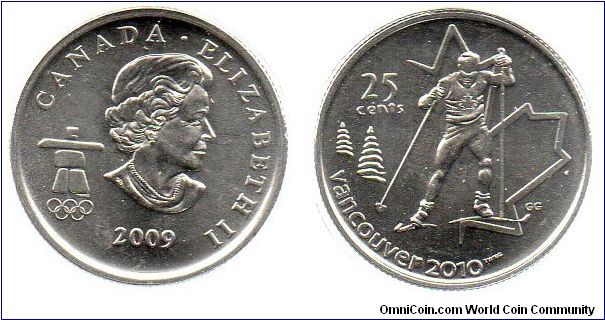 2009 25 cents - Cross-country skiing