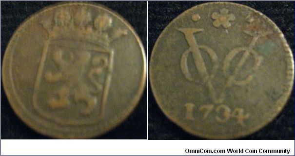 a nice early dutch east indies coin.