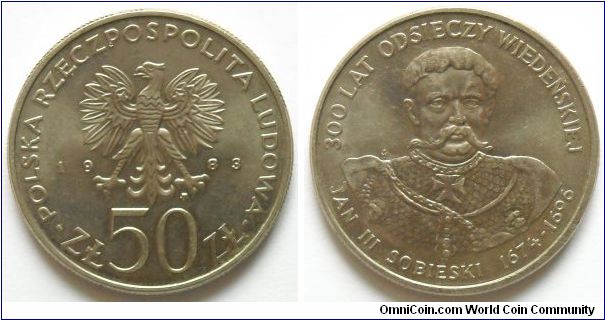 50 zlotych.
King Jan III Sobieski
(1674-1696)